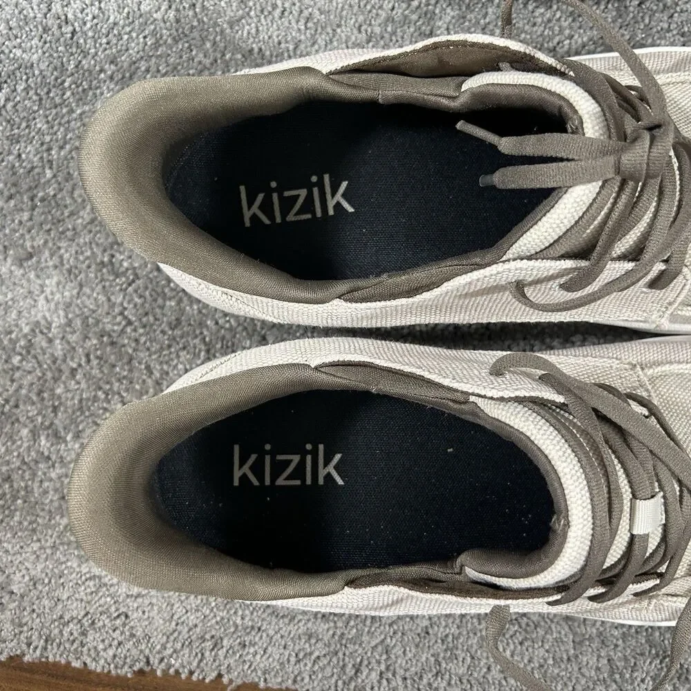 Kizik Porto Men’s Size 13 W Burlap Taupe Casual Boat Hands Free Shoes Used